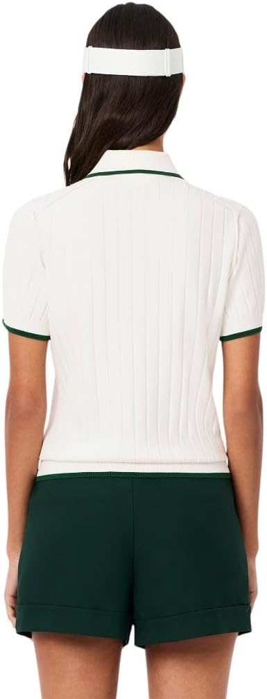 image:imageLacoste Womens Sport Short Sleeved Polo Collar Golf SweaterFlourGreen