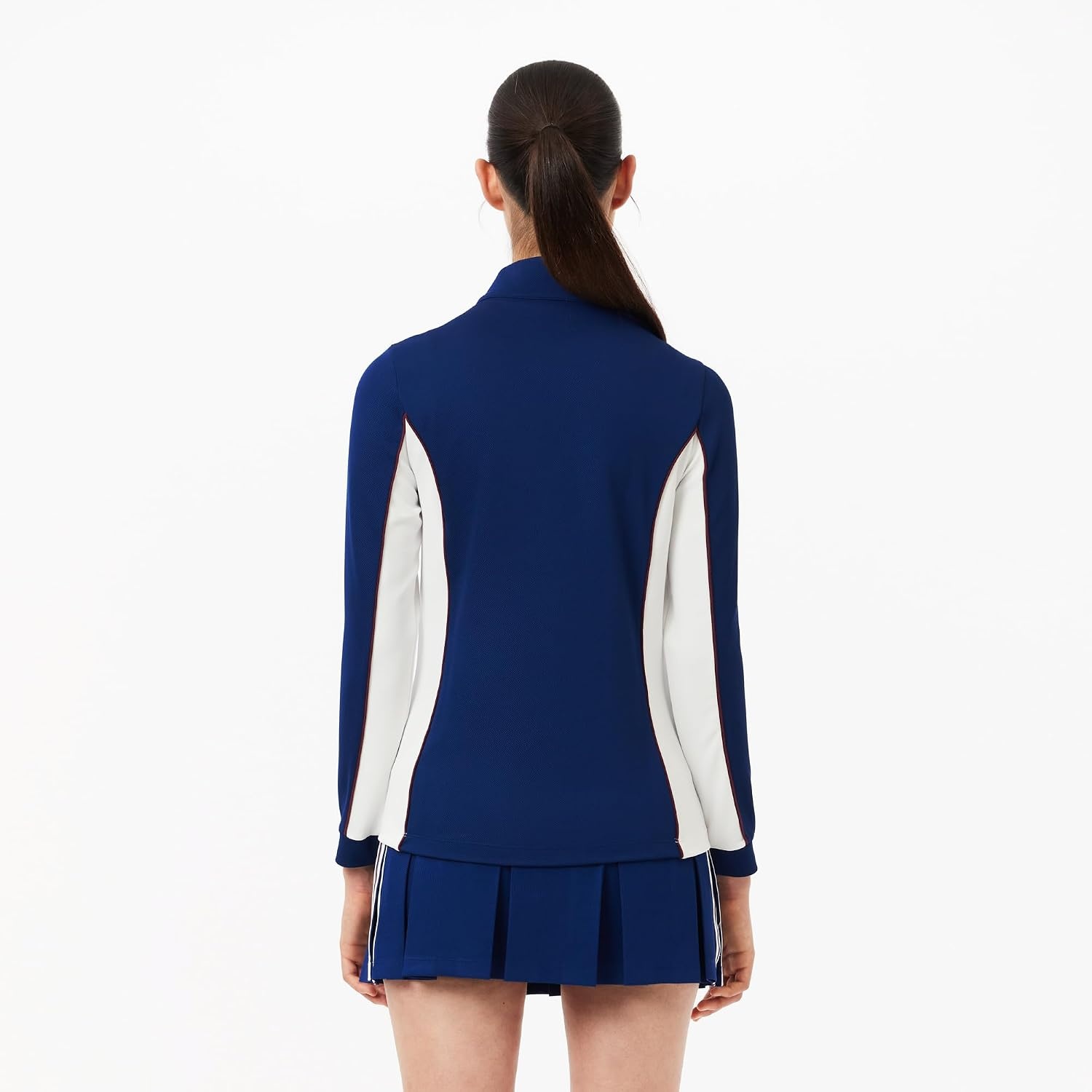 image:imageLacoste Womens Sport Slim Fit Tennis Layering SweatshirtMethylene BlueWhite