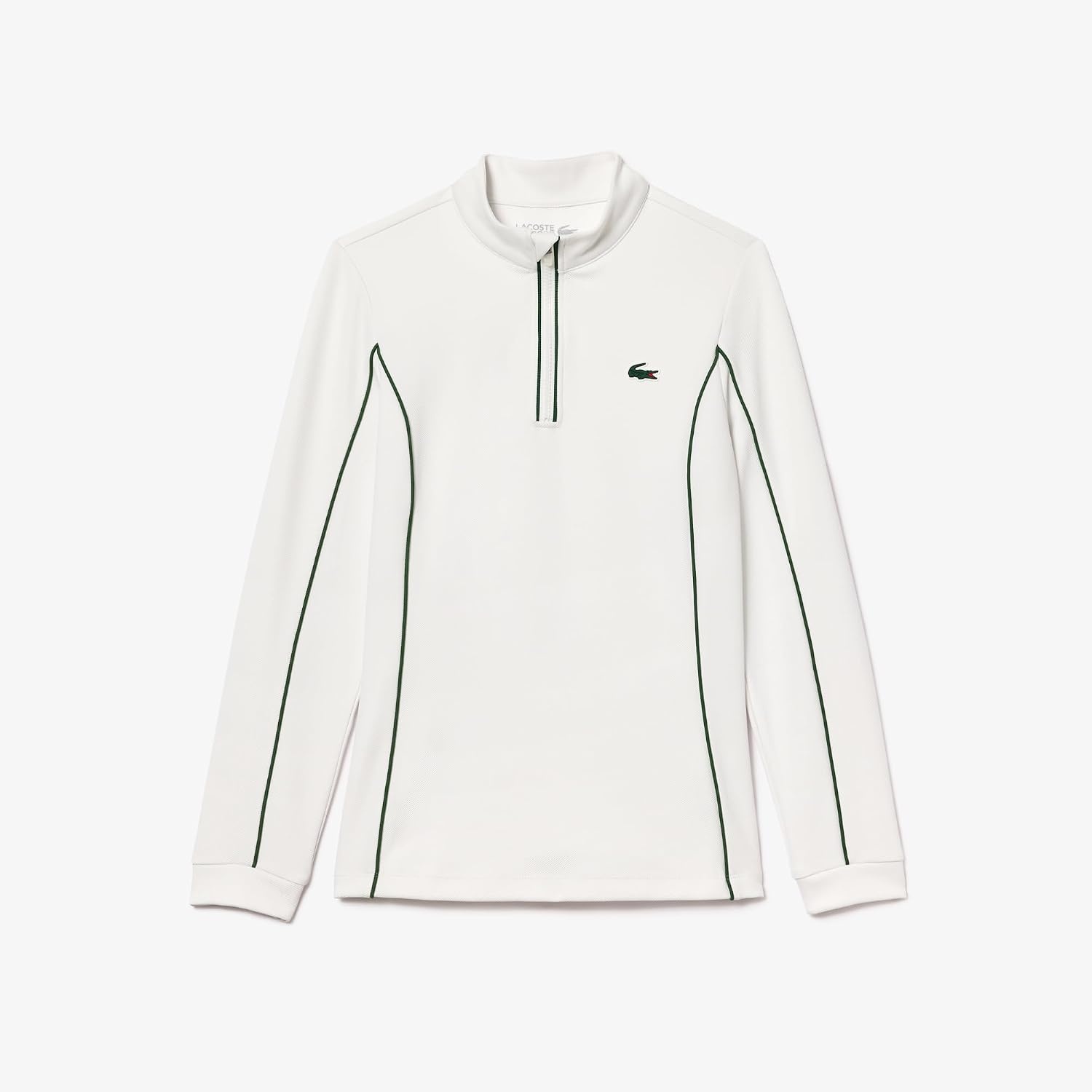 image:imageLacoste Womens Sport Slim Fit Tennis Layering SweatshirtWhiteGreen