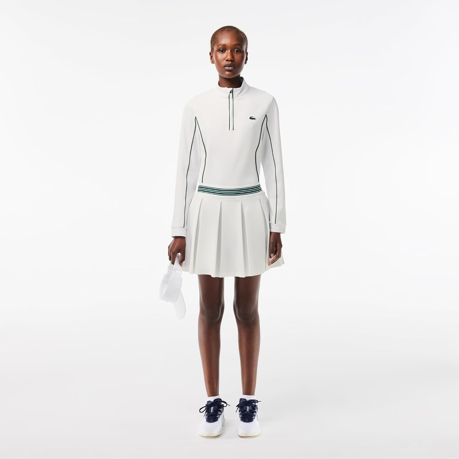 image:imageLacoste Womens Sport Slim Fit Tennis Layering SweatshirtWhiteGreen