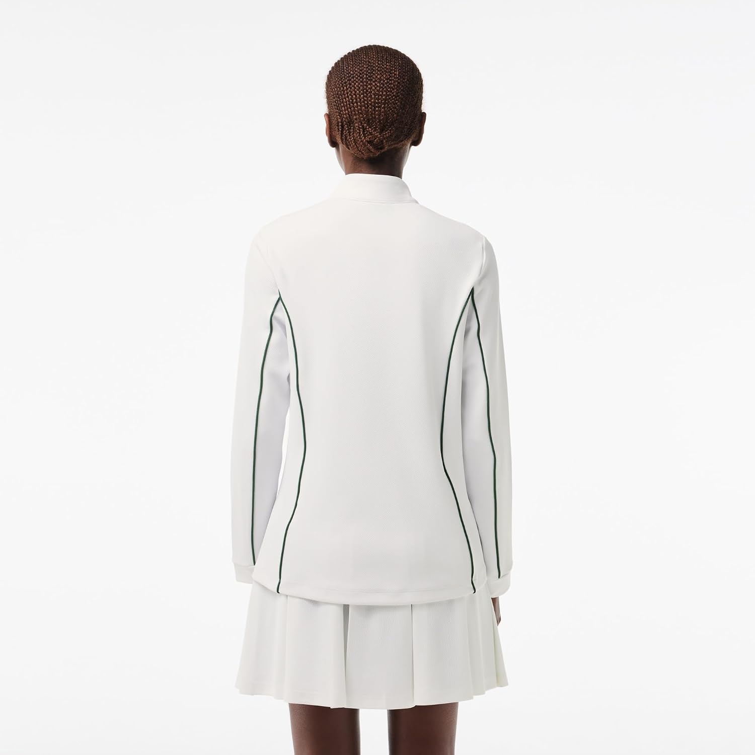 image:imageLacoste Womens Sport Slim Fit Tennis Layering SweatshirtWhiteGreen