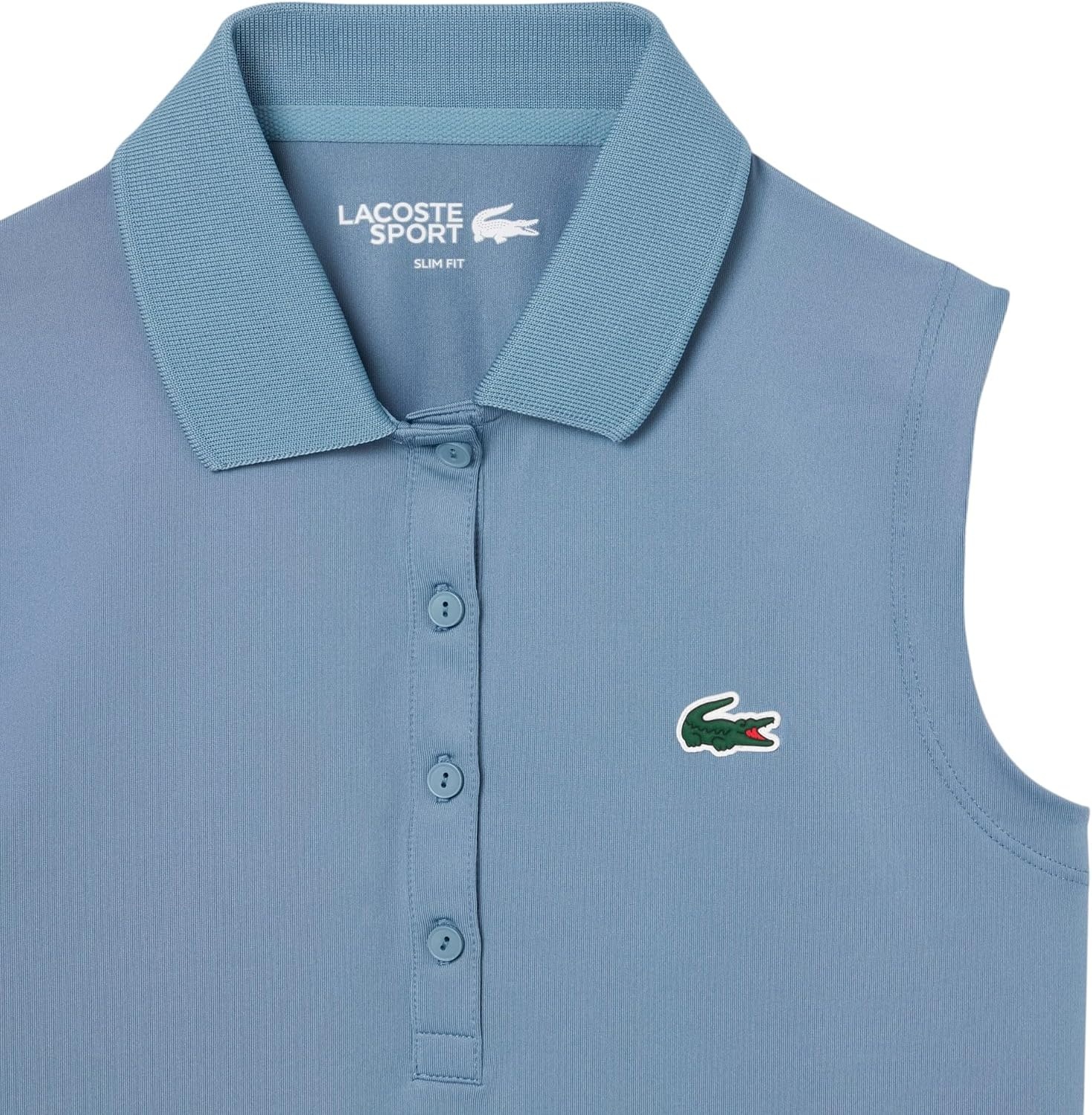 image:imageLacoste Womens Sport Slim Fit UV Protect Stretch Golf Polo ShirtDusty Blue