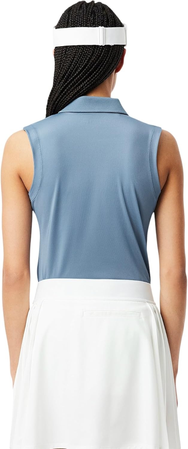 image:imageLacoste Womens Sport Slim Fit UV Protect Stretch Golf Polo ShirtDusty Blue