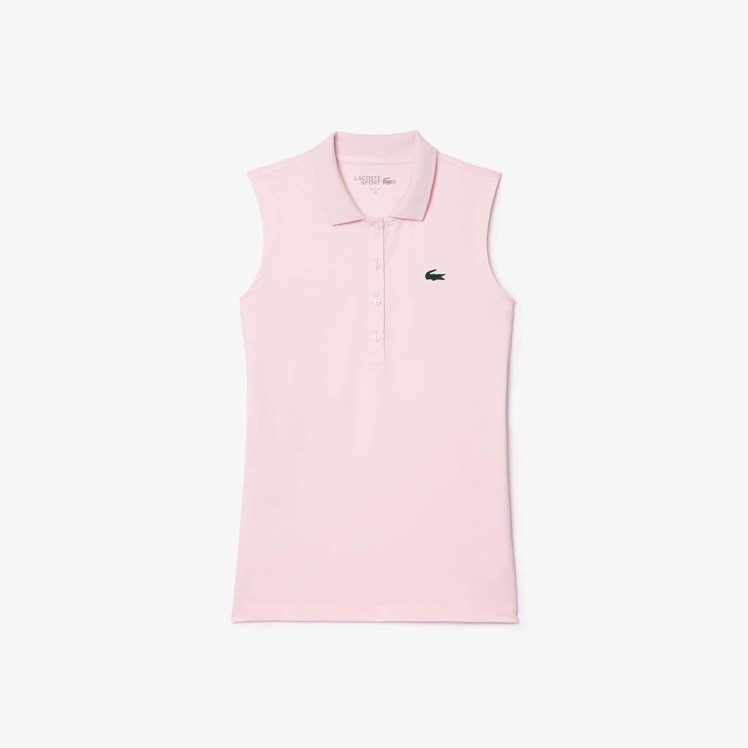 image:imageLacoste Womens Sport Slim Fit UV Protect Stretch Golf Polo ShirtFlamingo