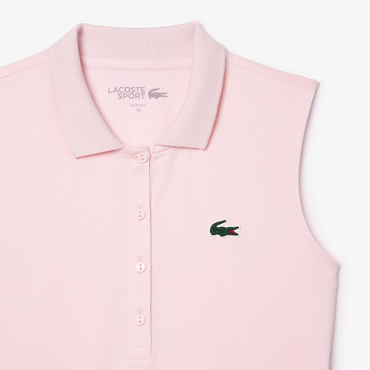 image:imageLacoste Womens Sport Slim Fit UV Protect Stretch Golf Polo ShirtFlamingo