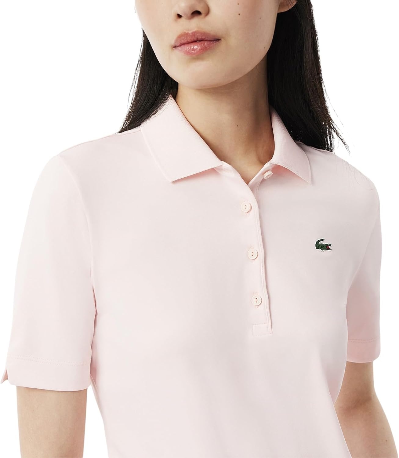 image:imageLacoste Womens Sport Slim Fit UV Protect Stretch Golf Polo ShirtFlamingoFlamingo