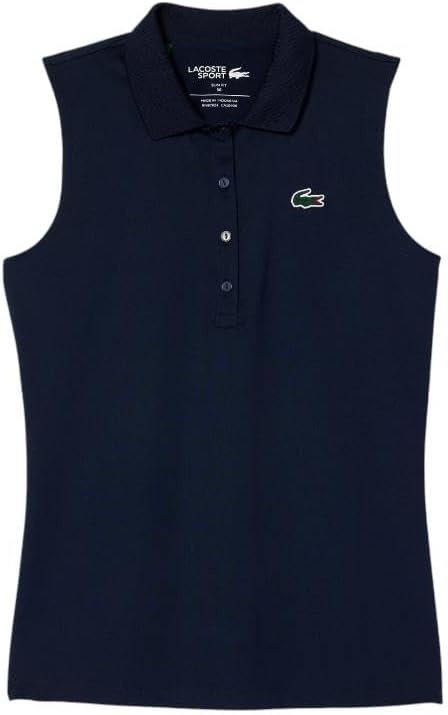 image:imageLacoste Womens Sport Slim Fit UV Protect Stretch Golf Polo ShirtNavy Blue
