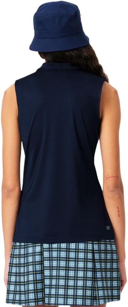 image:imageLacoste Womens Sport Slim Fit UV Protect Stretch Golf Polo ShirtNavy Blue