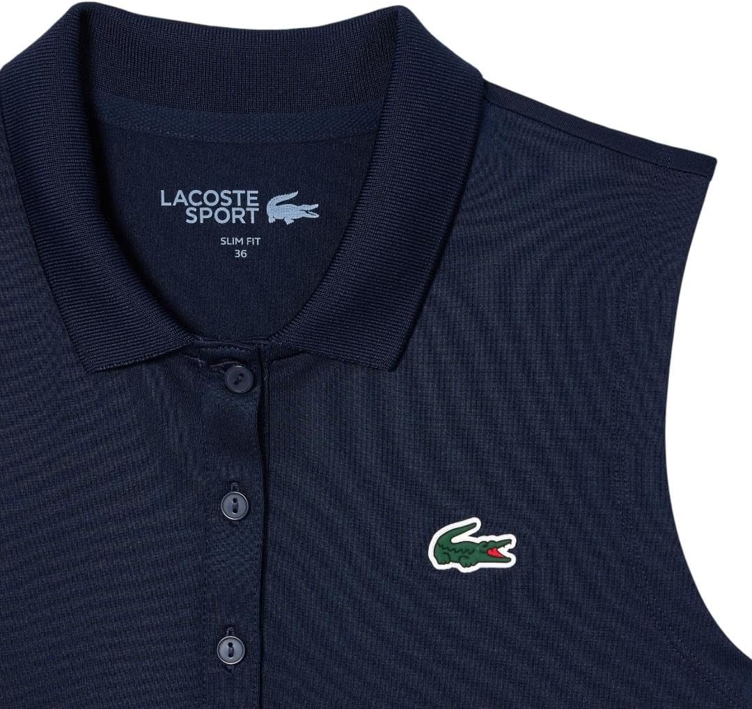 image:imageLacoste Womens Sport Slim Fit UV Protect Stretch Golf Polo ShirtNavy Blue