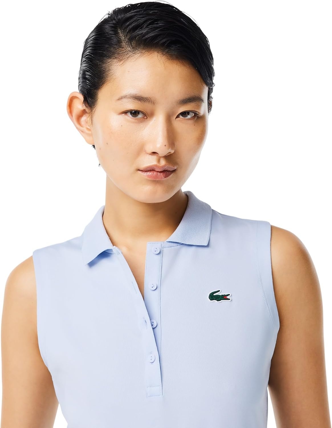 image:imageLacoste Womens Sport Slim Fit UV Protect Stretch Golf Polo ShirtPhoenix Blue