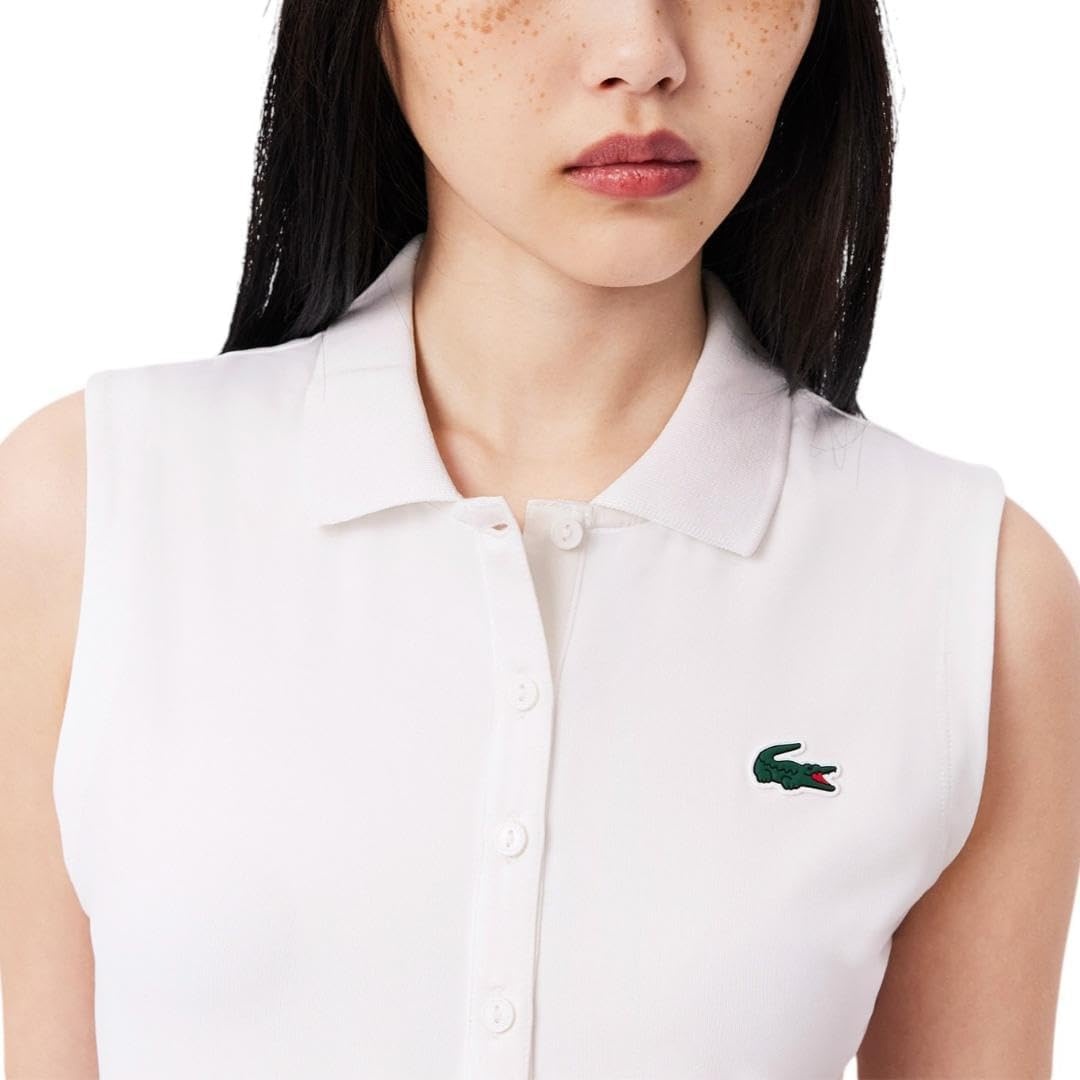 image:imageLacoste Womens Sport Slim Fit UV Protect Stretch Golf Polo ShirtWhite