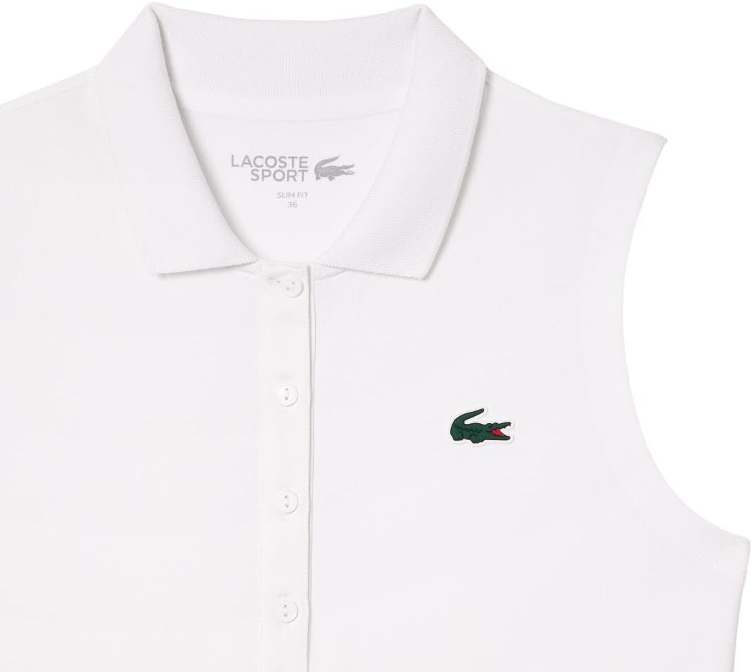 image:imageLacoste Womens Sport Slim Fit UV Protect Stretch Golf Polo ShirtWhite