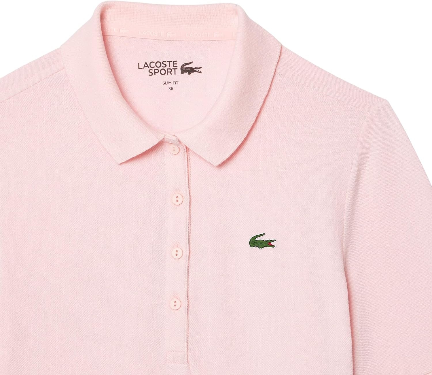 image:imageLacoste Womens Sport Slim Fit Ultra Dry Stretch Golf Polo ShirtFlamingoFlamingo