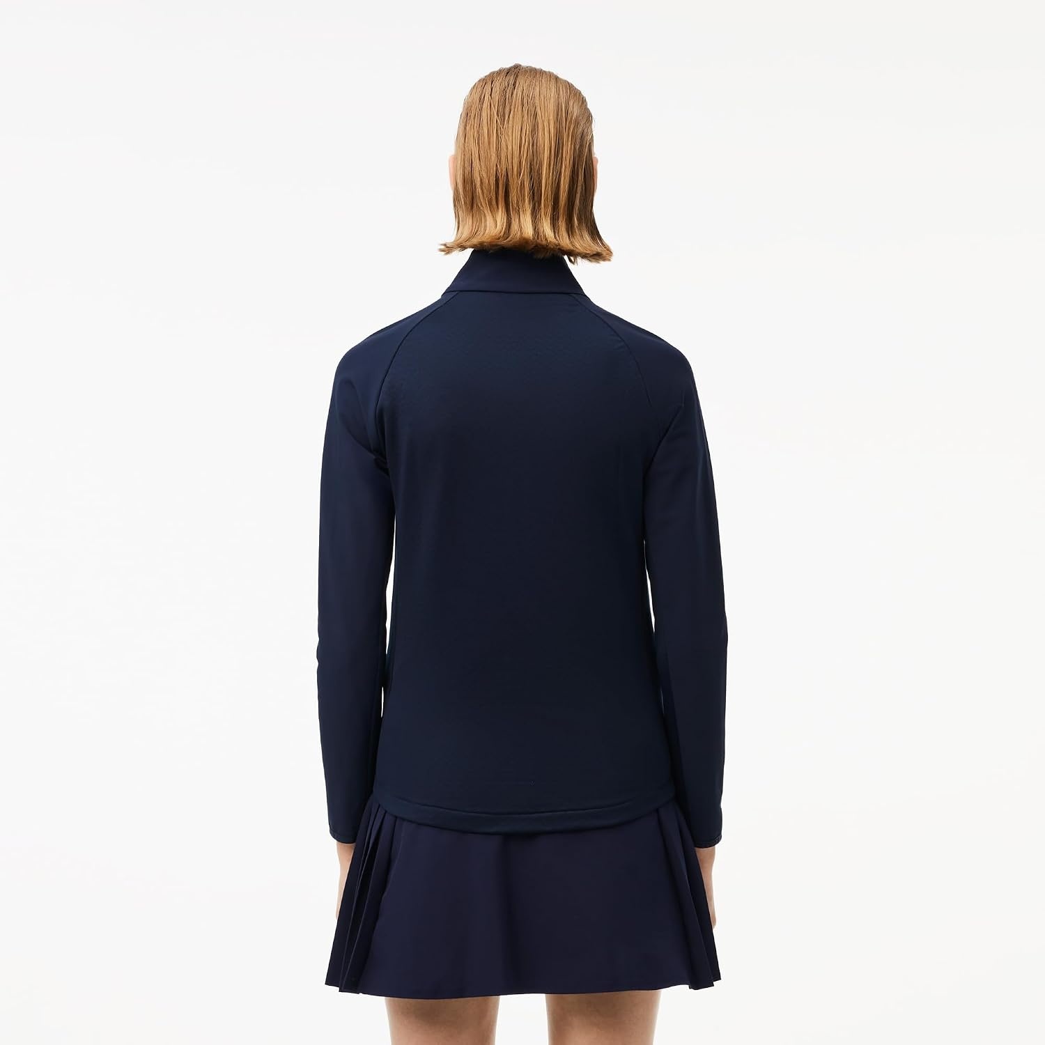image:imageLacoste Womens Sport Slim Fit Zipup Golf Layering JacketNavy BlueNavy Blue