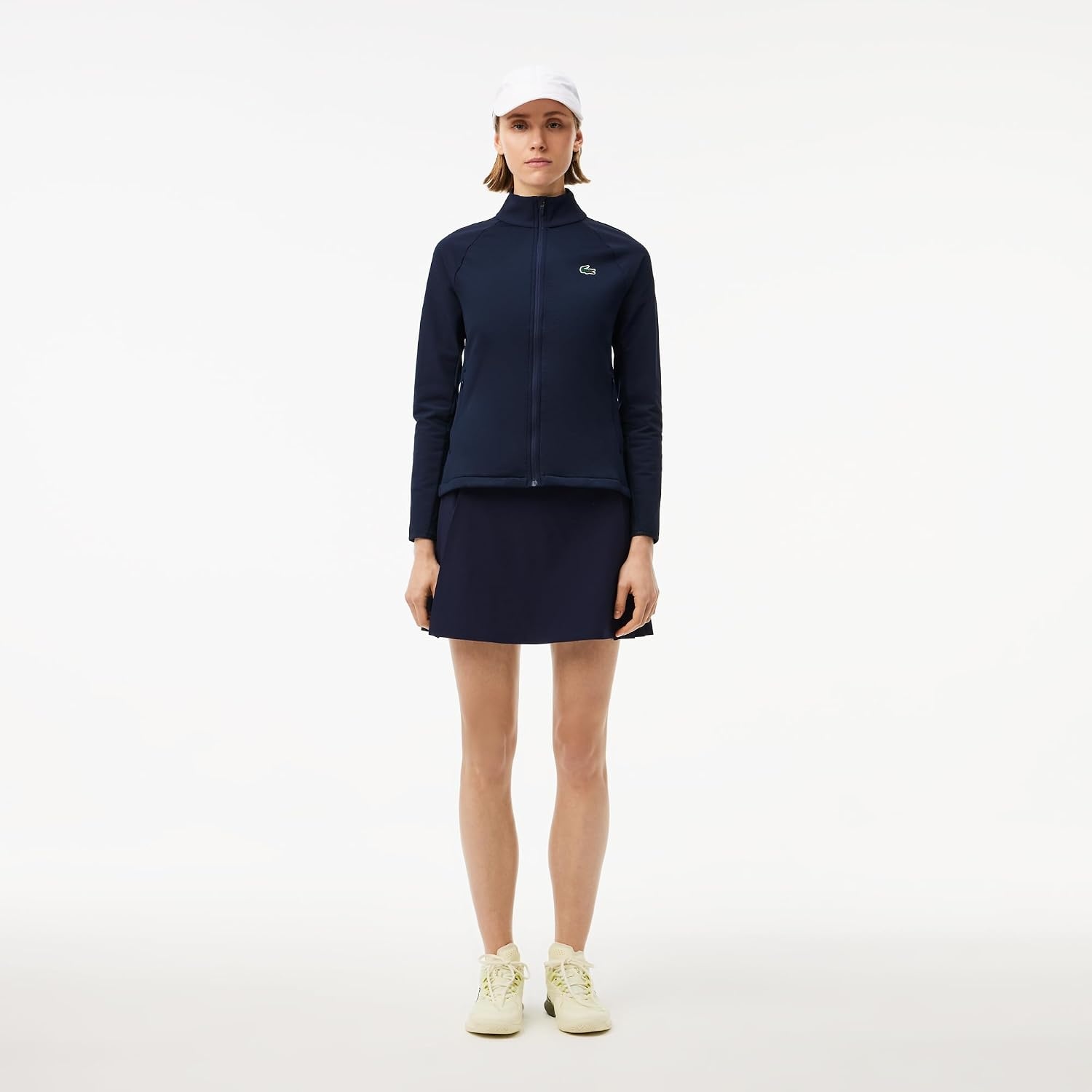 image:imageLacoste Womens Sport Slim Fit Zipup Golf Layering JacketNavy BlueNavy Blue