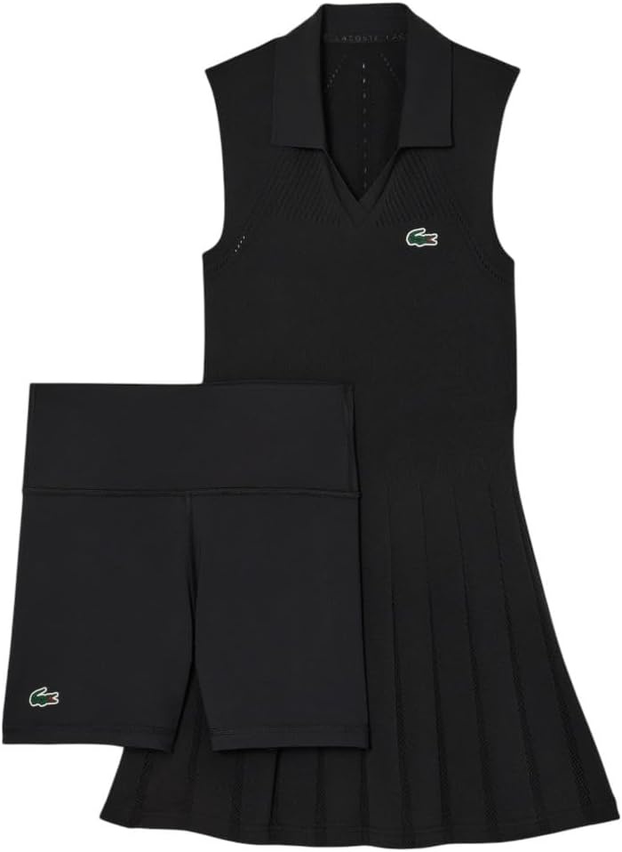 image:imageLacoste Womens Sport Stretch Tennis Dress and ShortsBlackBlack