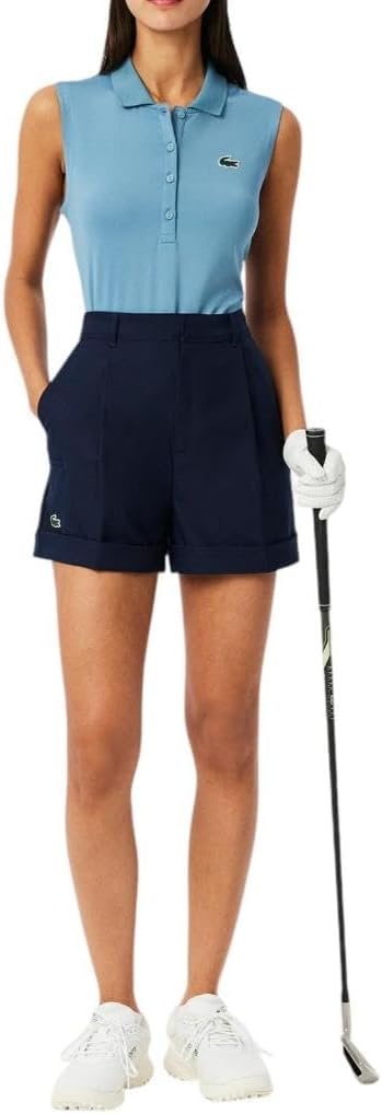 image:imageLacoste Womens Sport Ultra Dry Golf Stretch Bermuda ShortsNavy Blue