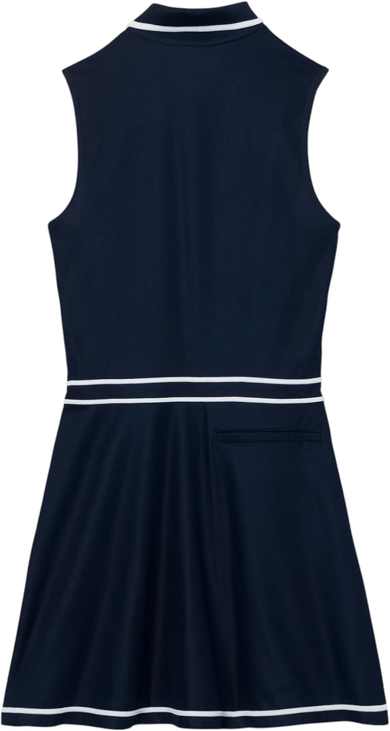 image:imageLacoste Womens Sport Ultra Dry Heritage Trim Golf DressNavy BlueWhiteNavy Blue
