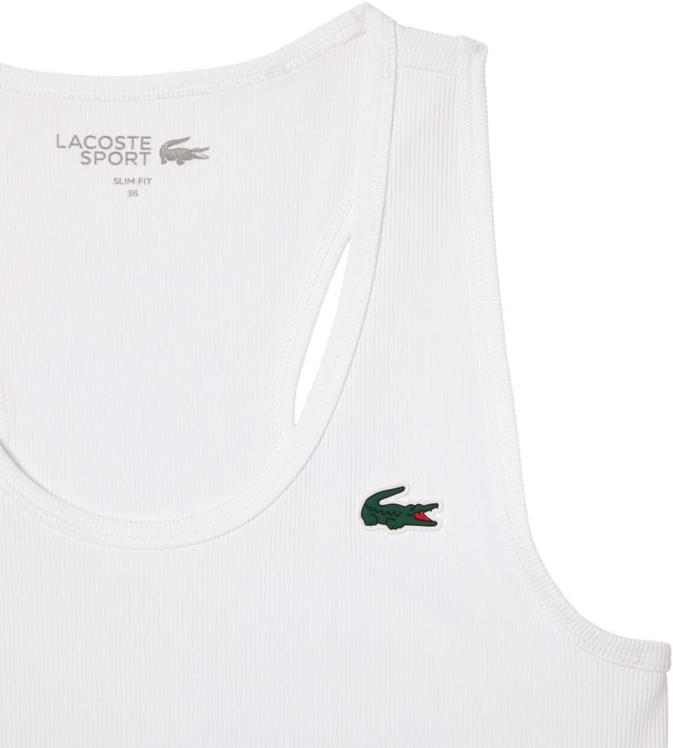 image:imageLacoste Womens Sport Ultra Dry Rib Knit Sport Tank TopWhite