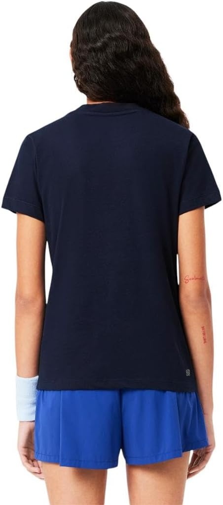 image:imageLacoste Womens Sport Ultra Dry Technical Cotton Sport TShirtNavy Blue