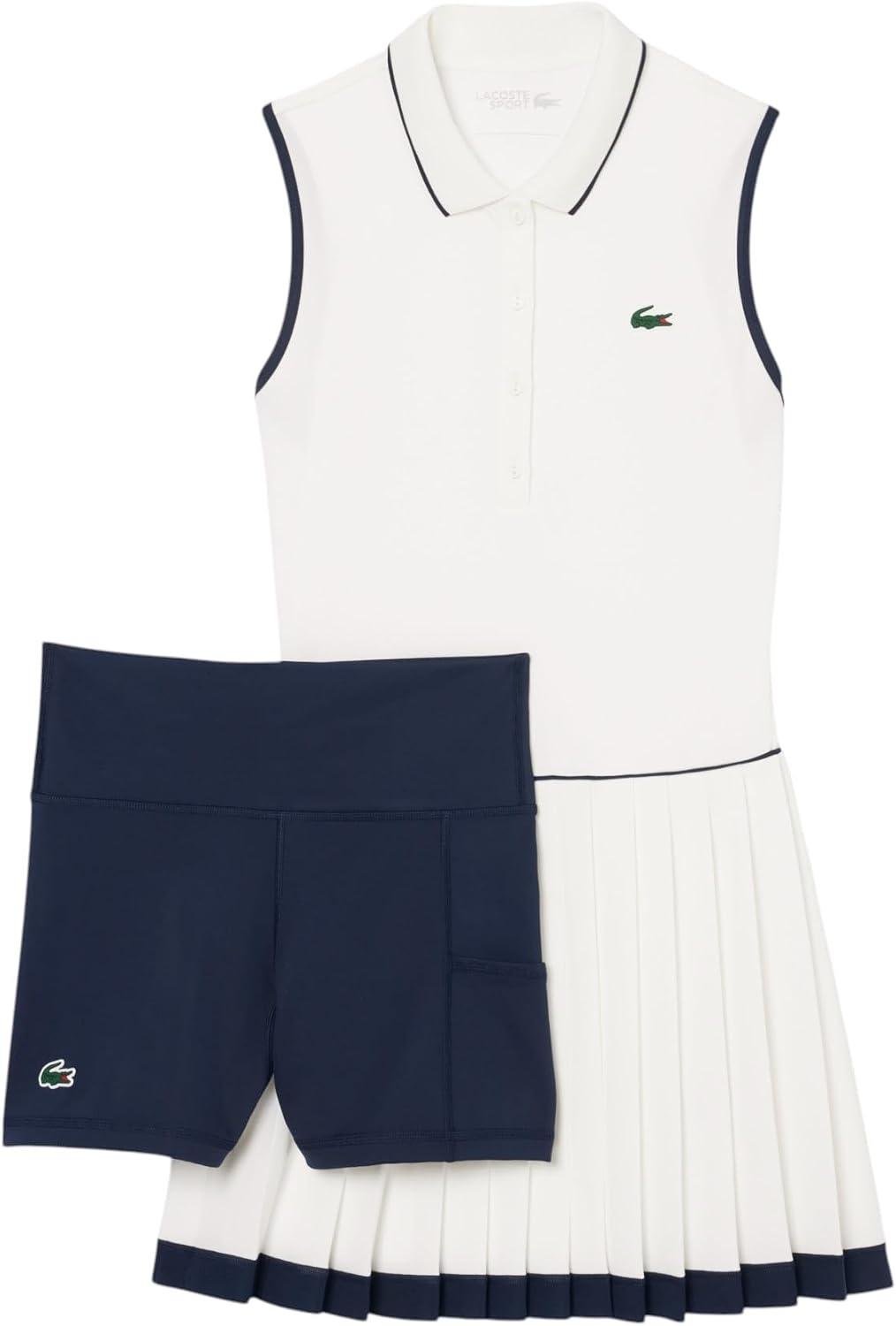 image:imageLacoste Womens Sport Ultra Dry Tennis Heritage DressFlourNavy BlueNavy Blue