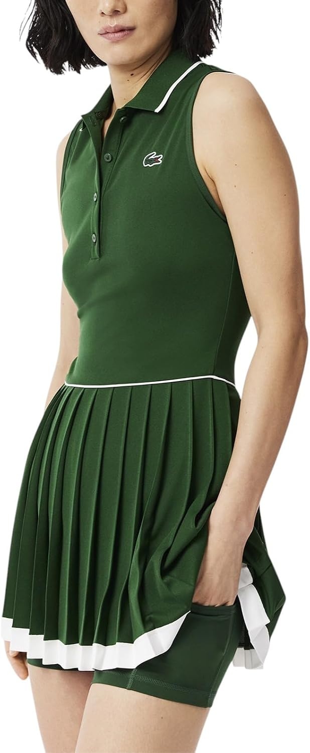 image:imageLacoste Womens Sport Ultra Dry Tennis Heritage DressGreenFlourGreen