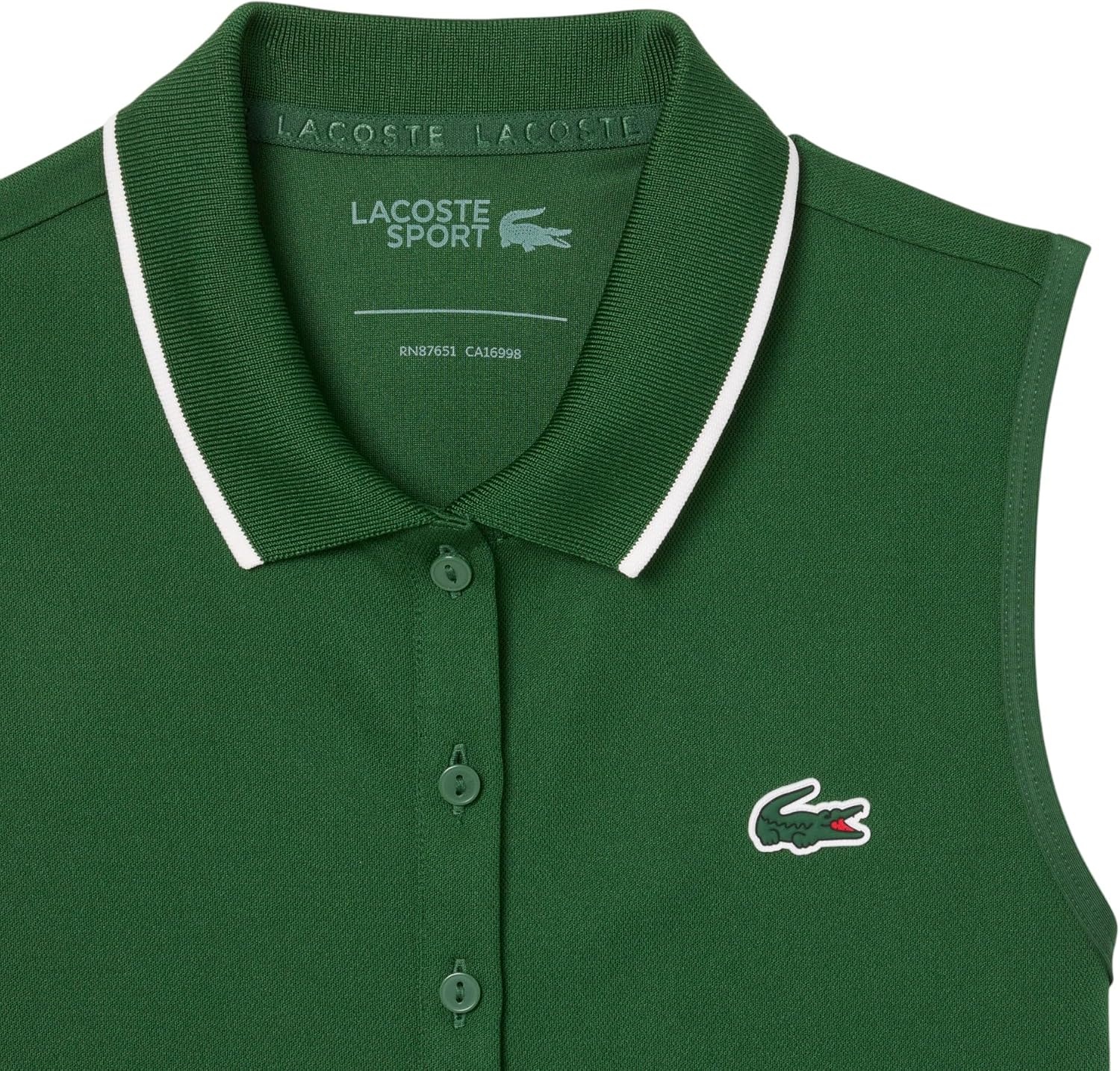 image:imageLacoste Womens Sport Ultra Dry Tennis Heritage DressGreenFlourGreen