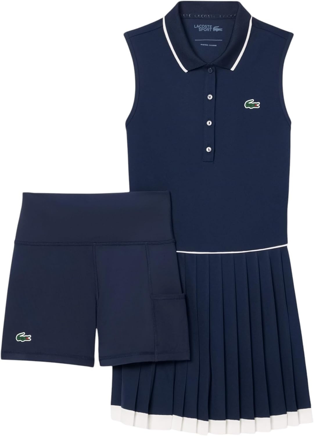 image:imageLacoste Womens Sport Ultra Dry Tennis Heritage DressNavy BlueFlourNavy Blue