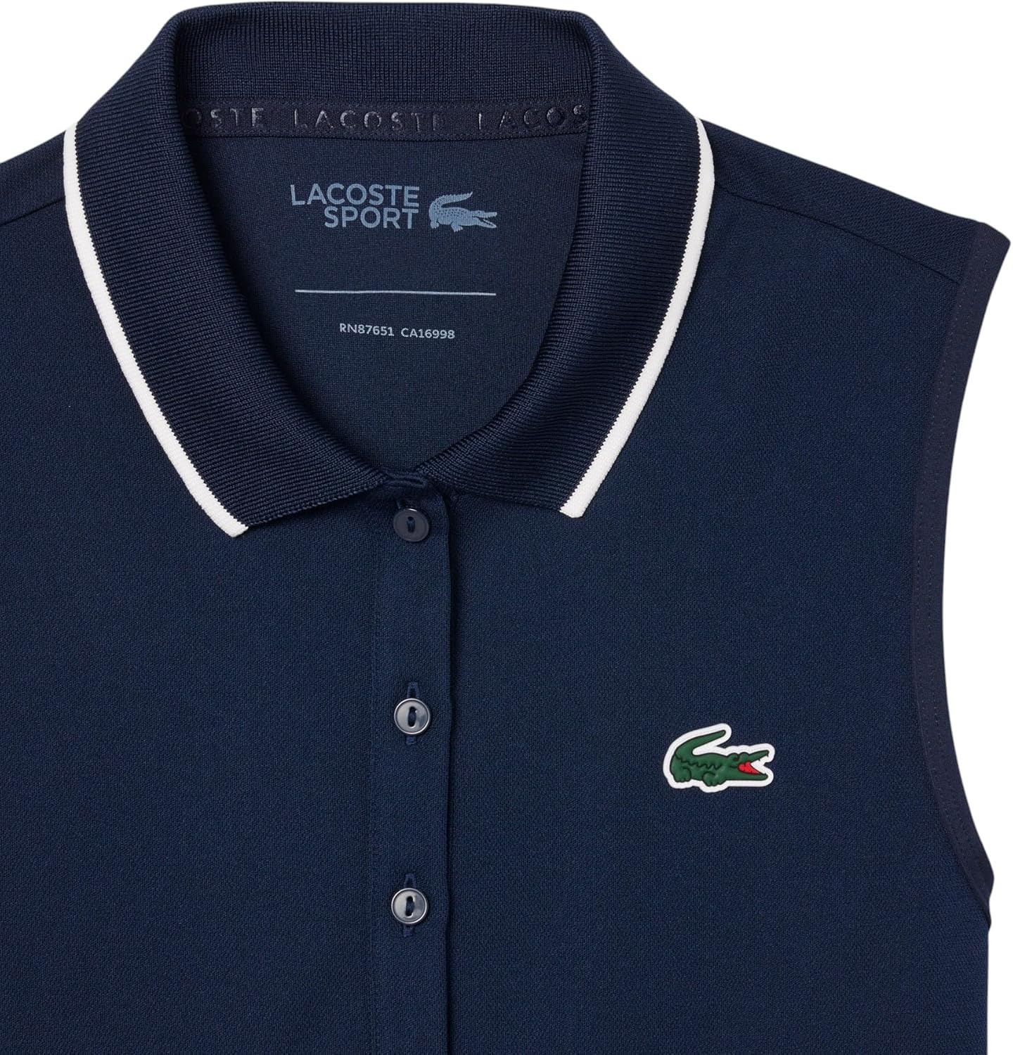 image:imageLacoste Womens Sport Ultra Dry Tennis Heritage DressNavy BlueFlourNavy Blue