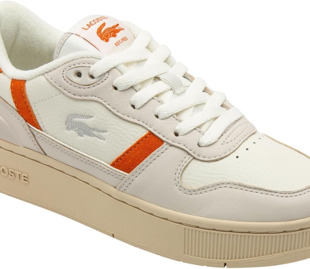 image:imageLacoste Womens TClip Plaform SneakerOff WhiteLight Tan