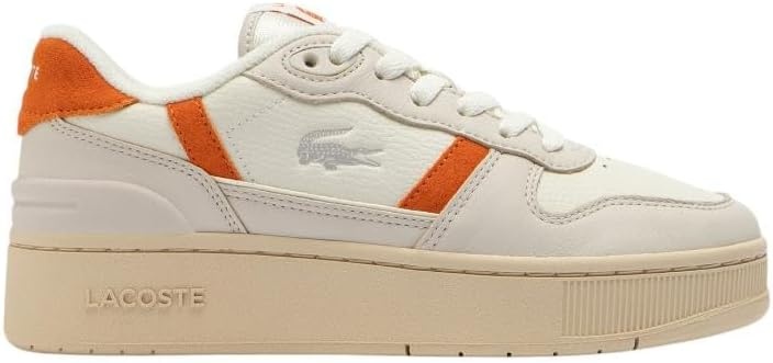 image:imageLacoste Womens TClip Plaform SneakerOff WhiteLight Tan