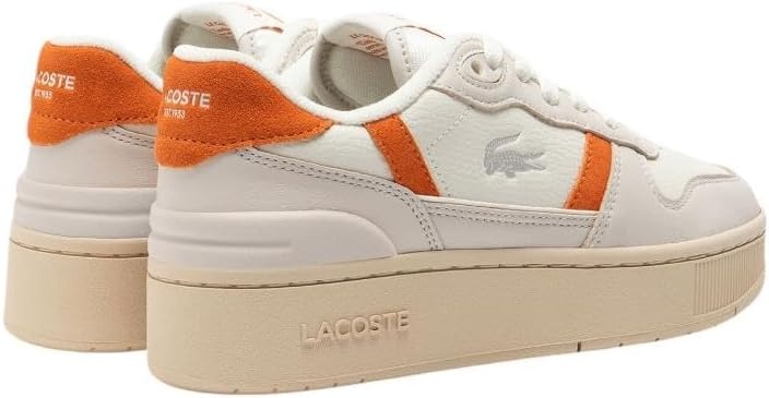 image:imageLacoste Womens TClip Plaform SneakerOff WhiteLight Tan