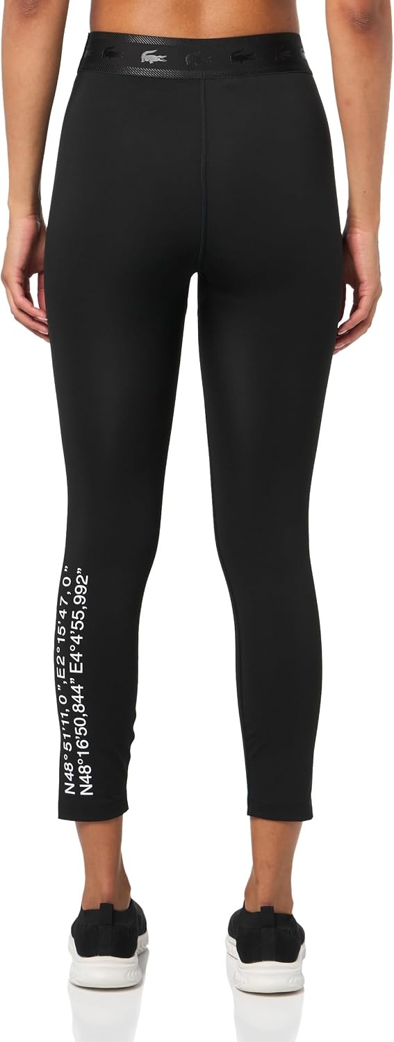image:imageLacoste Womens Womens Lacoste Sport 78 Length Recycled Polyester LeggingsBlack