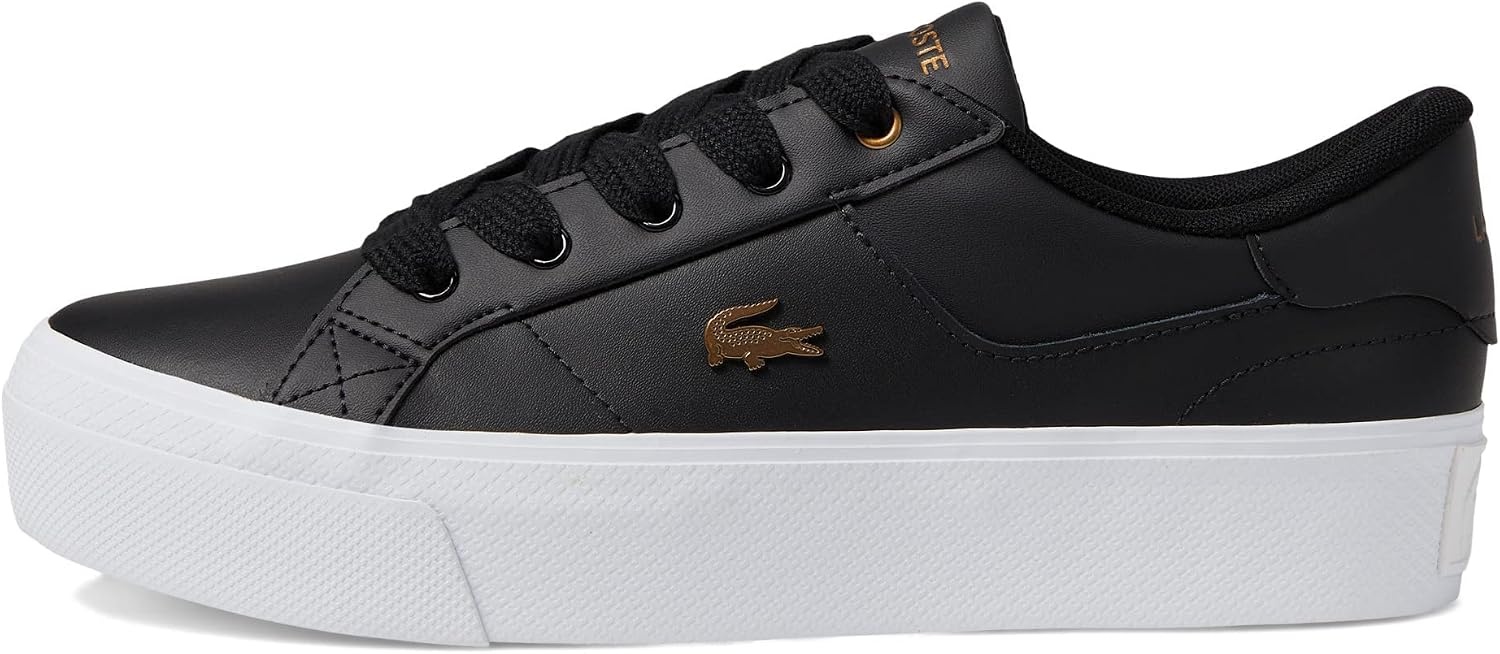image:imageLacoste Womens Ziane Platform SneakerBlackGold Croc