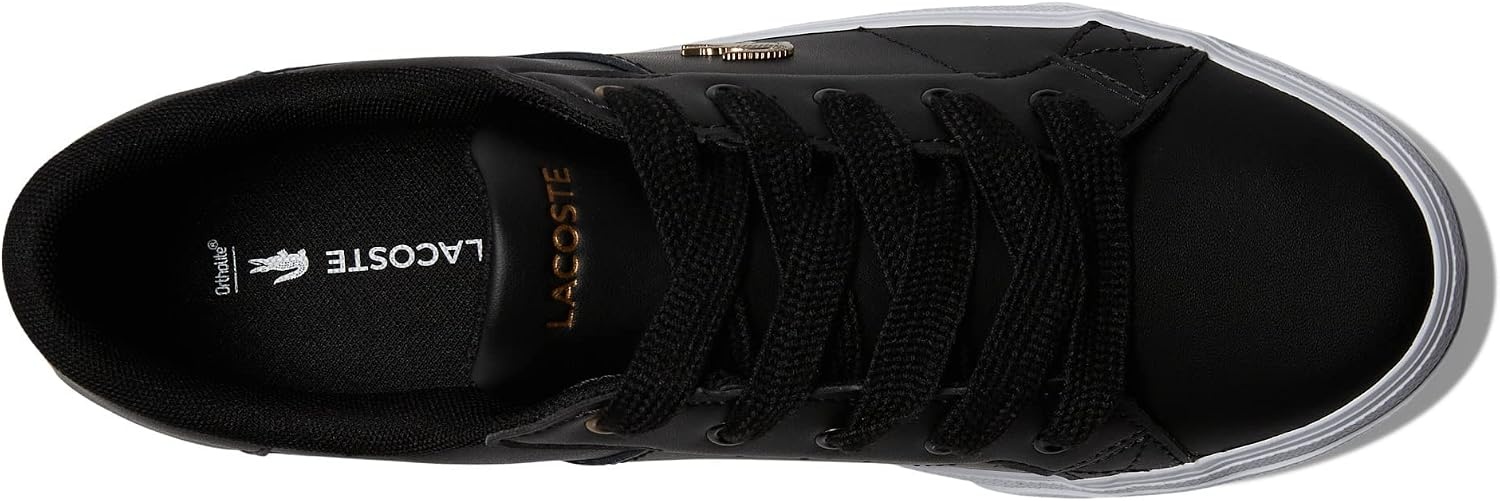 image:imageLacoste Womens Ziane Platform SneakerBlackGold Croc