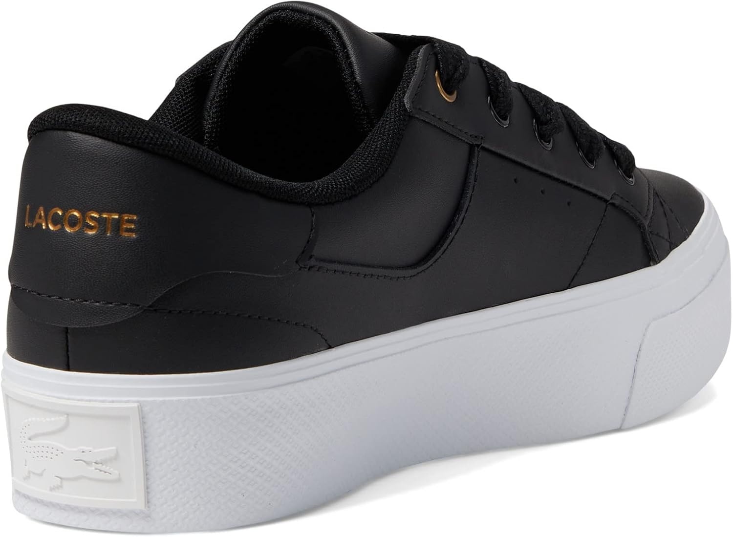 image:imageLacoste Womens Ziane Platform SneakerBlackGold Croc