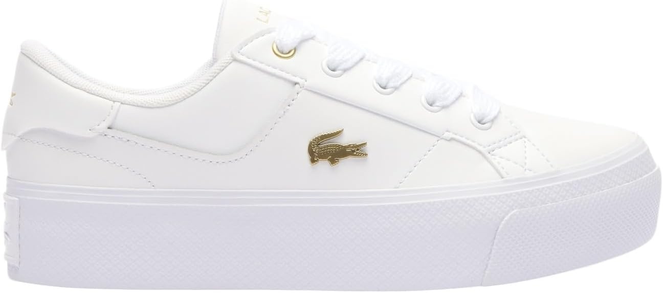 image:imageLacoste Womens Ziane Platform SneakerWhiteGold
