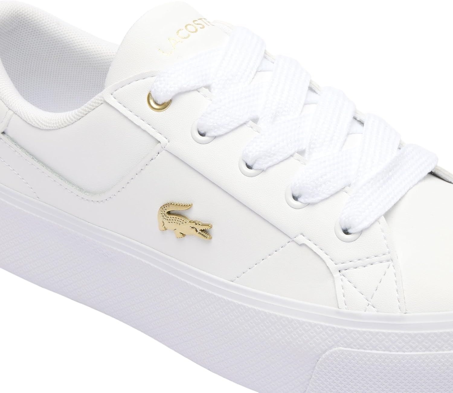 image:imageLacoste Womens Ziane Platform SneakerWhiteGold