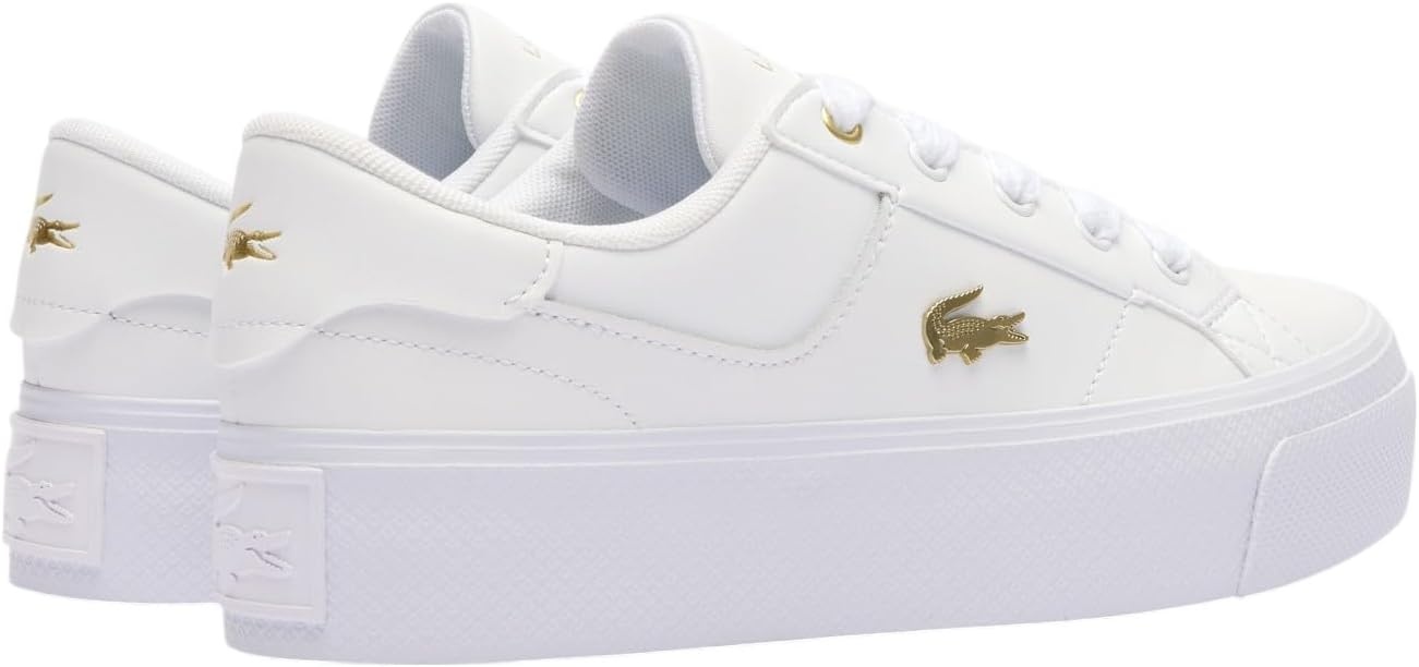 image:imageLacoste Womens Ziane Platform SneakerWhiteGold