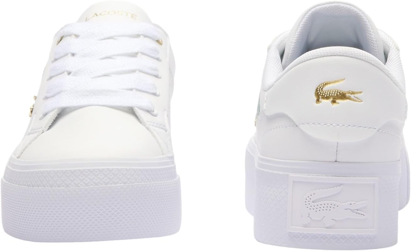 image:imageLacoste Womens Ziane Platform SneakerWhiteGold