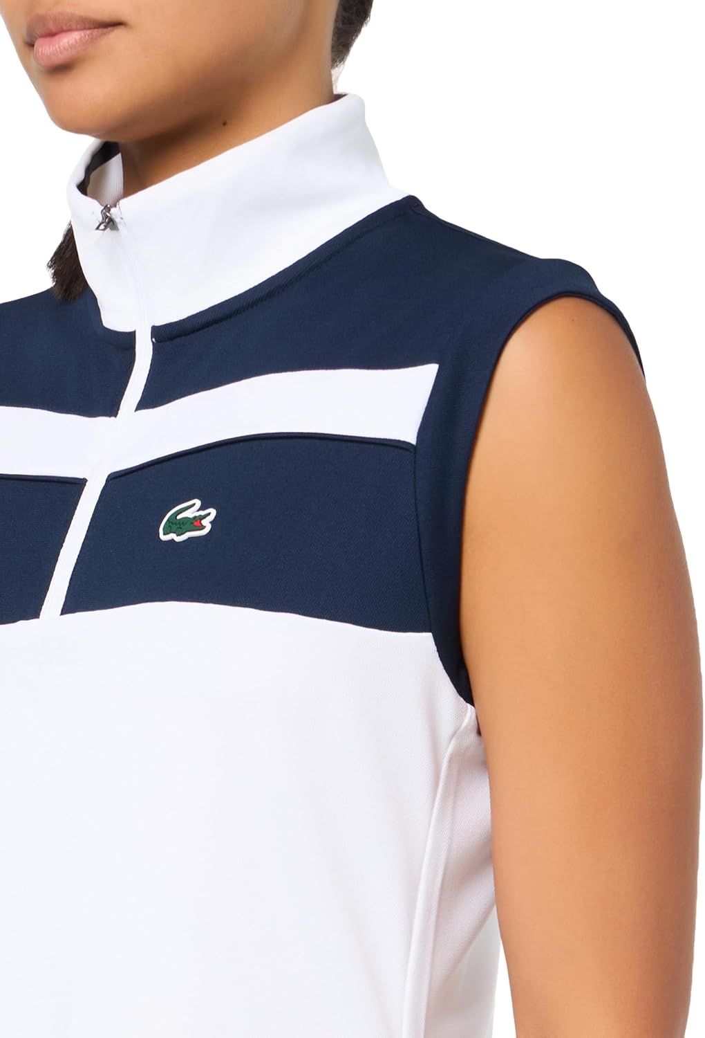 image:imageLacoste x Bandier Womens 14 Zip Performance Tennis DressNavy BllueNavy Blue