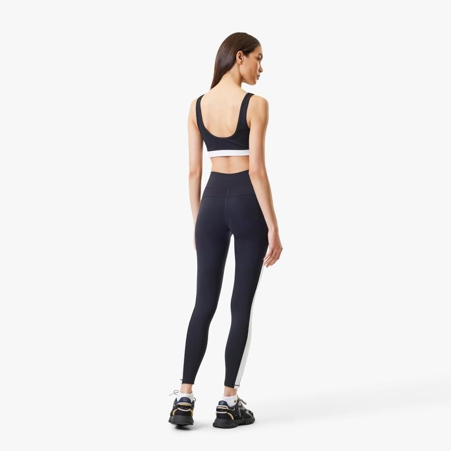image:imageLacoste x Bandier Womens All Motion Colorblock Sports BraBlack