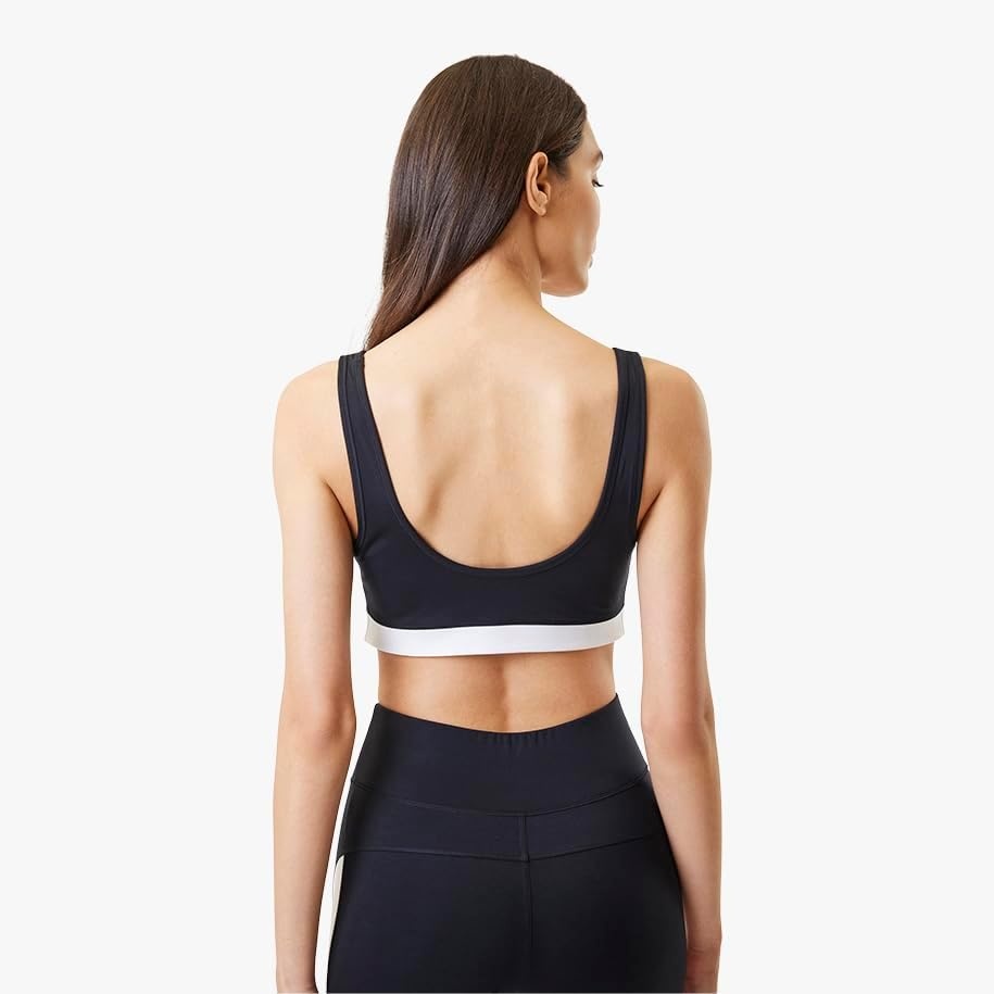 image:imageLacoste x Bandier Womens All Motion Colorblock Sports BraBlack