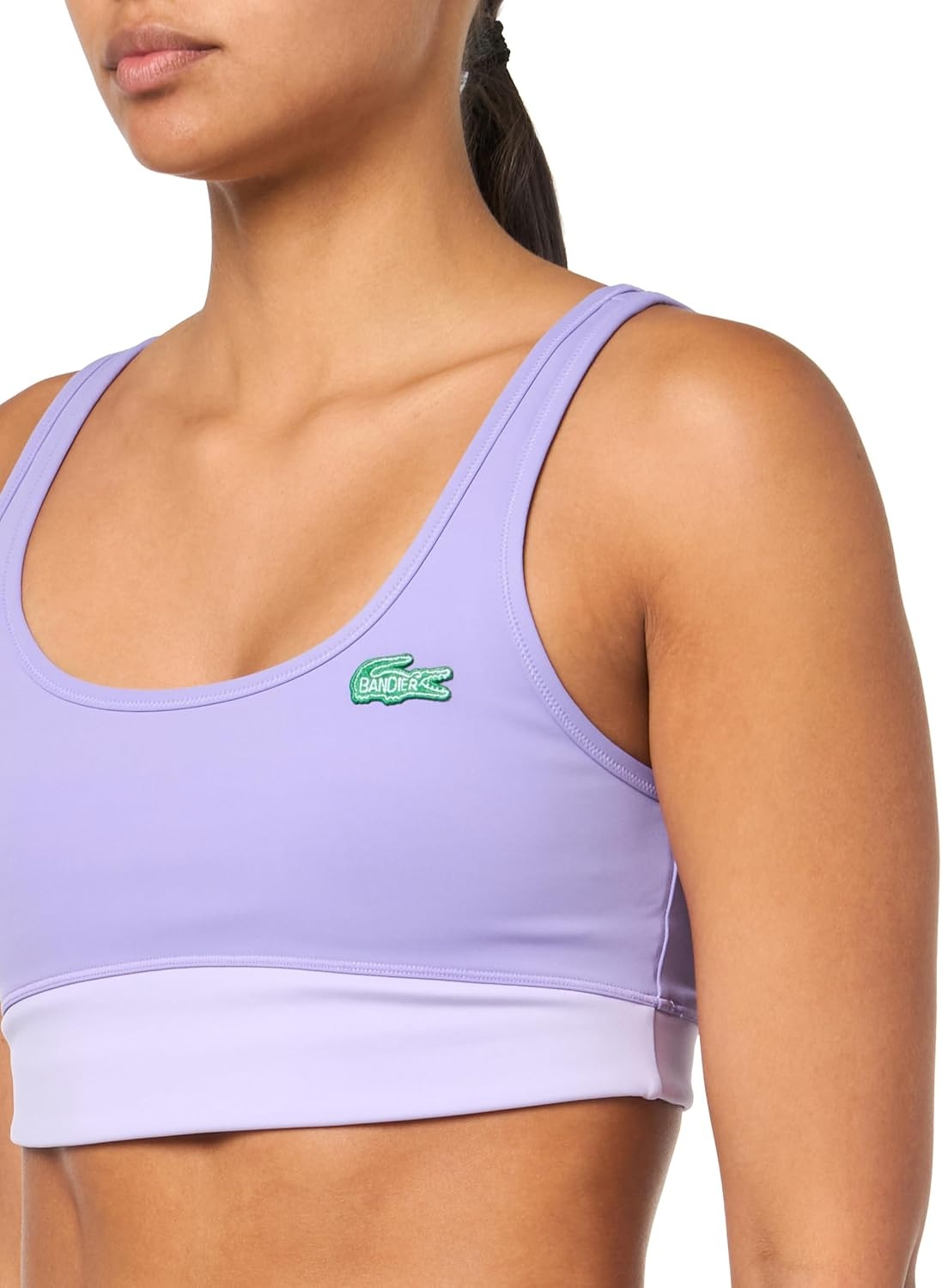 image:imageLacoste x Bandier Womens All Motion Colorblock Sports BraLilac