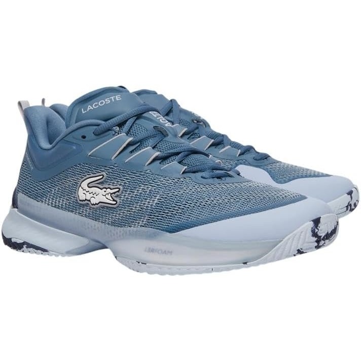 image:imageLacoste Mens Aglt23 Ultra Clay Court SneakerBlue  Light Gray