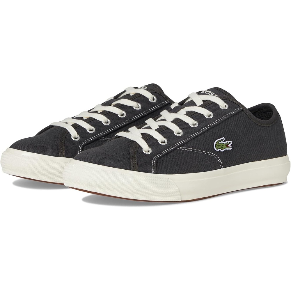 image:imageLacoste Mens Backcourt Leather SneakersDark KhakiOff White