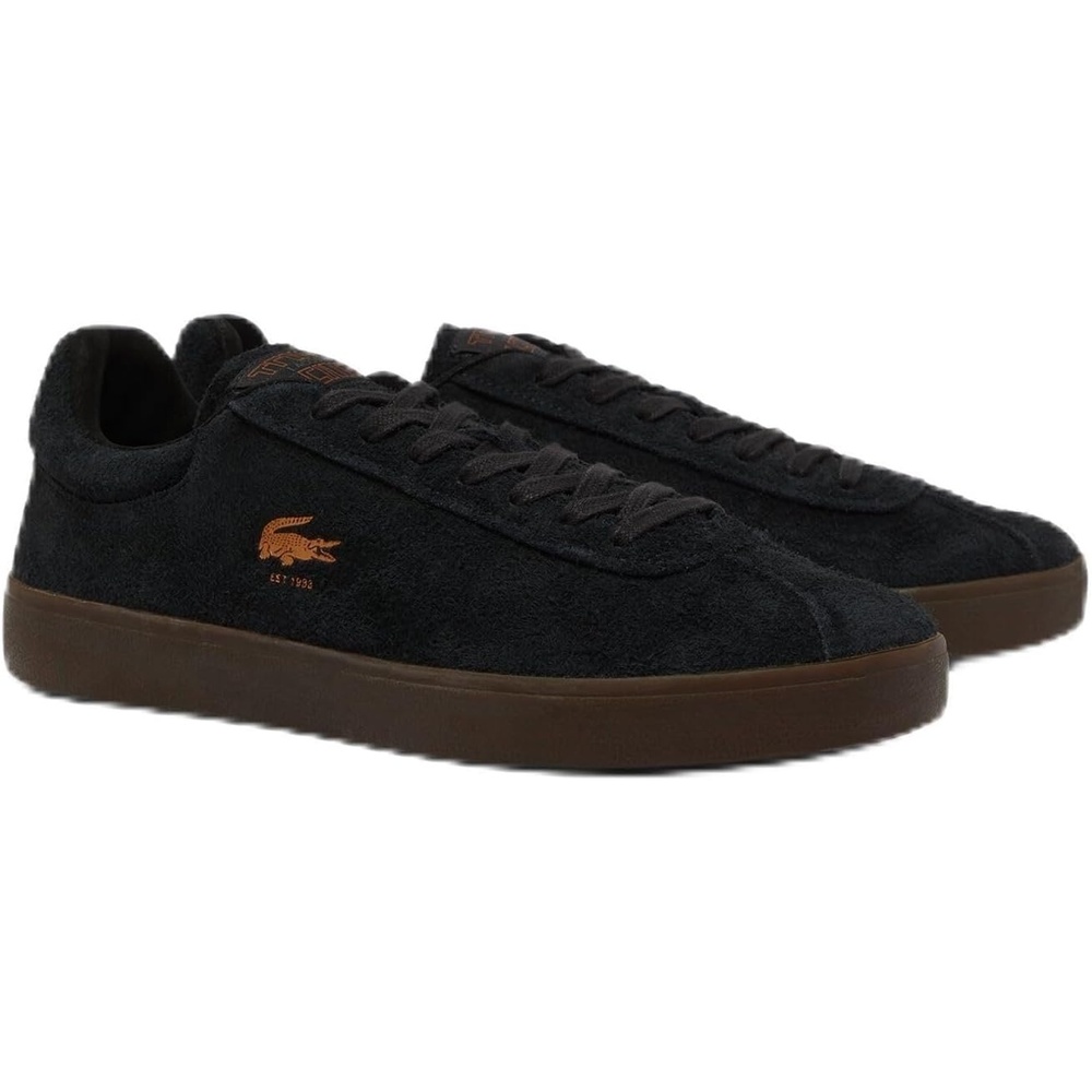 image:imageLacoste Mens Baseshot Translucent Sole SneakersBlkDk Gum