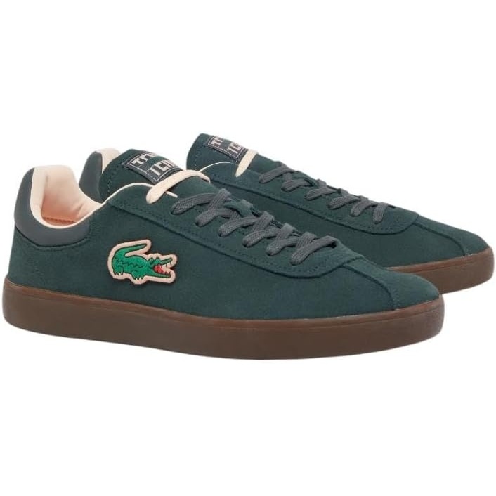 image:imageLacoste Mens Baseshot Translucent Sole SneakersDark Green  Dark Gum
