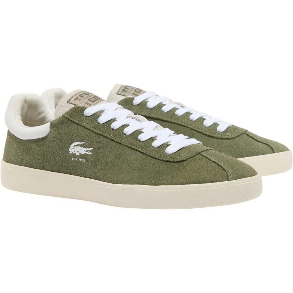 image:imageLacoste Mens Baseshot Translucent Sole SneakersKhakiWhite