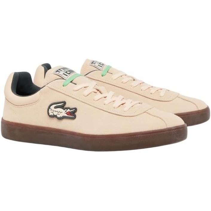 image:imageLacoste Mens Baseshot Translucent Sole SneakersLight Pink Dark Gum